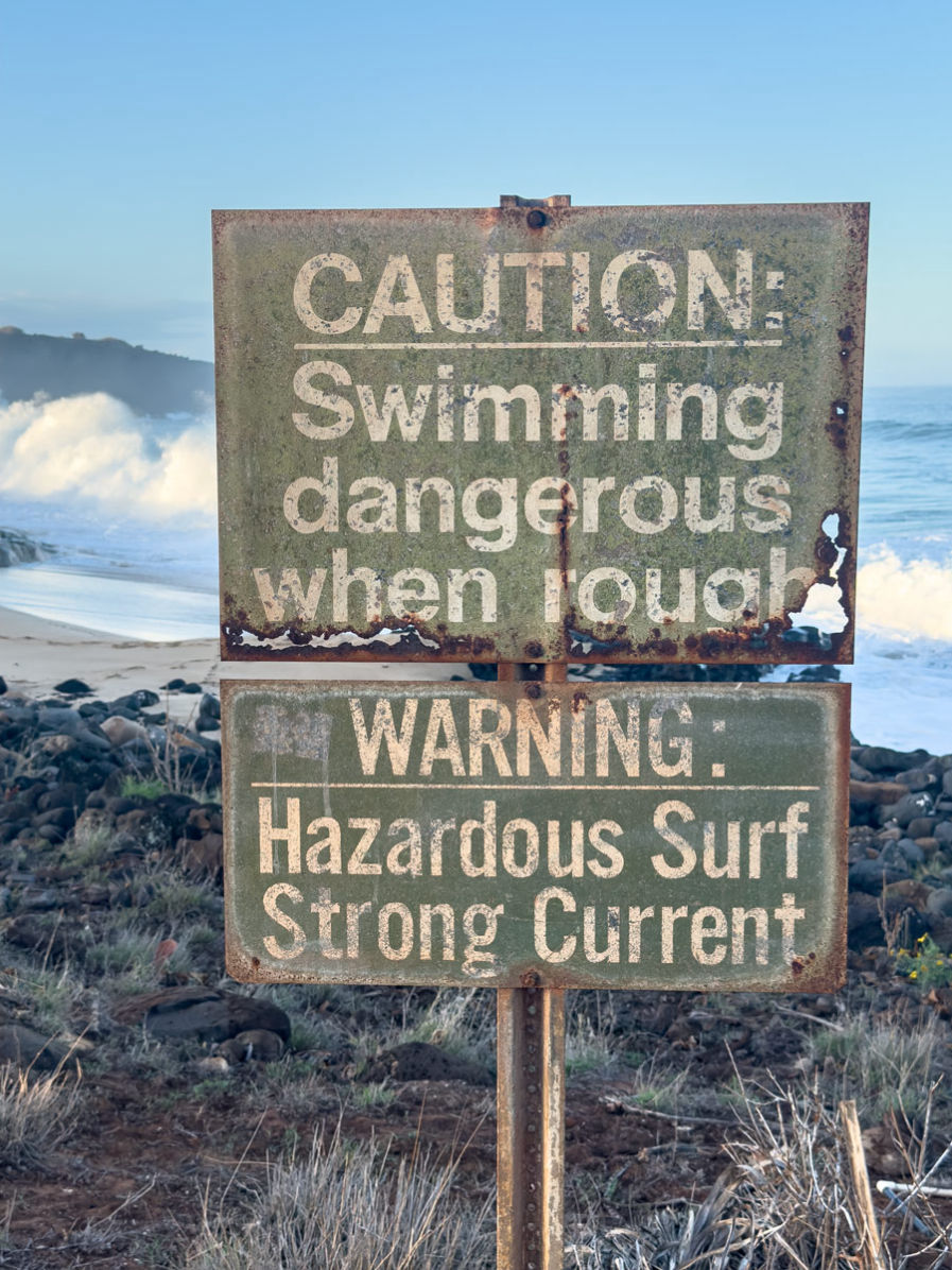 caution-hazardous surf